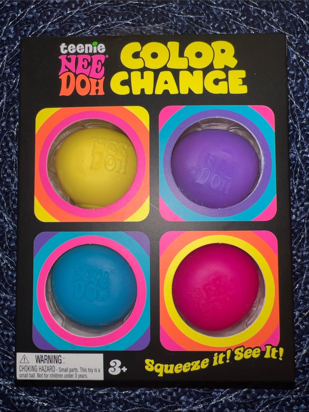 **AUTHENTIC** NeeDoh Color Change Balls- Yellow, Purple, Blue, Pink